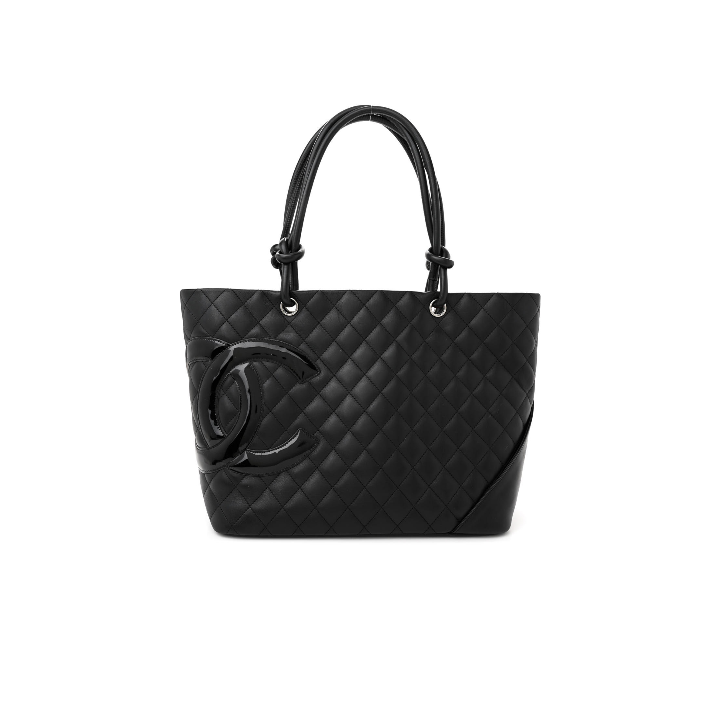 CHANEL MASTER CALFSKIN QUILTED LARGE CAMBON TOTE BLACK (30*25*15cm)